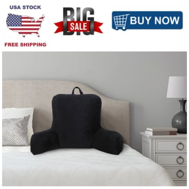 Plush Backrest Pillow Bed Cushion Support Reading Back Rest Arms Chair Lounger