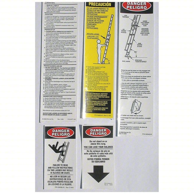 Lae100 Werner Ladder Safety Label