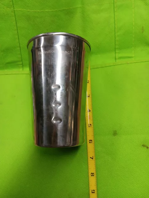 Hamilton Beach Stainless Steel Replacement Cup Milkshake 5 3/4” Drink Mixer 24oz