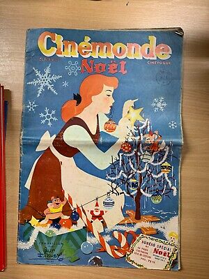 RARE VINTAGE & Cinemonde Noel " Walt Disney Special Énorme Français