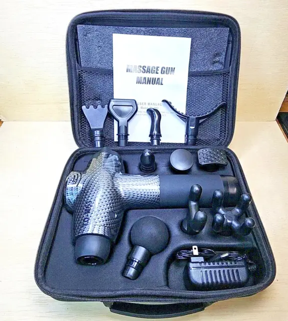 Toloco Percussion Massage Gun TO-M63 Deep Muscle Massager, Multi-Speed, Cordless