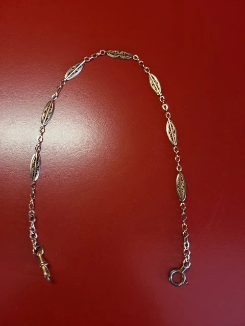 Chaine Chatelaine Ancienne Pour Montre Gousset - Plaqué Or, Style Vintage Annecy