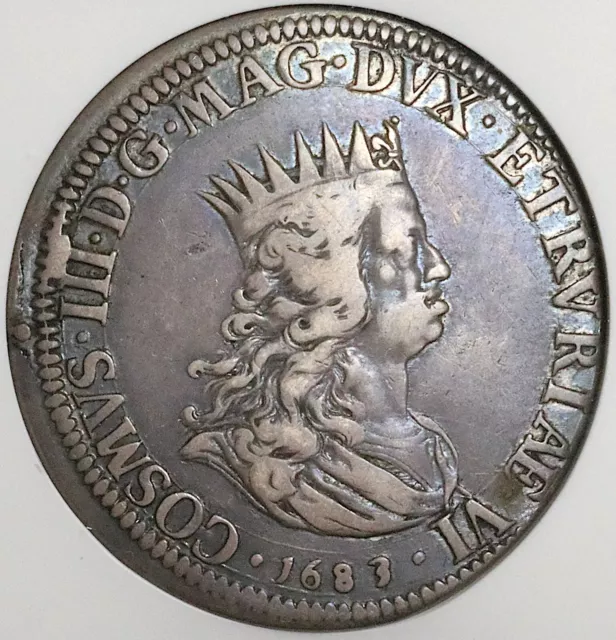 1683 NGC VF 30 Livorno Tallero Tollero Cosimo Medici Coin POP 1/0 (24031101D)