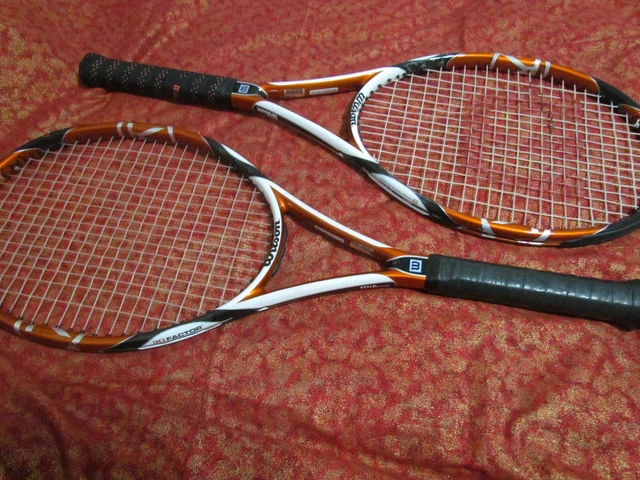 Lot of 2 Wilson K Factor K Tour 95 Tennis Racquets Grip 4 3/8 (3) Lot of 2 Wilson K Factor K Tour 95 Tennis Racquets Grip 4 3/8 (3)