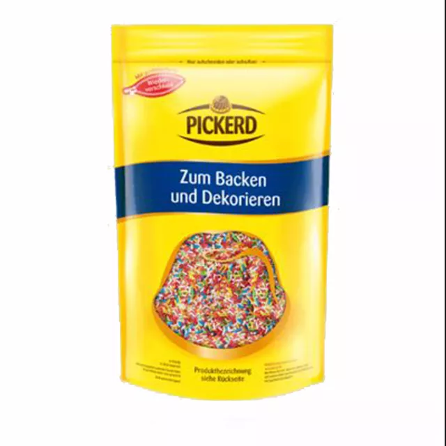 Pickerd Bunte Zucker Streusel zum Backen und Dekorieren 1000g