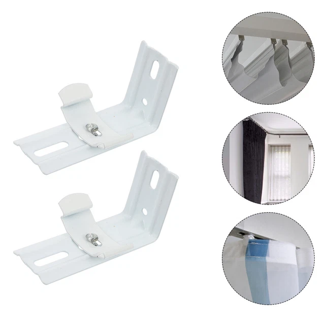 4 piezas soporte carril de cortina de techo cortina vertical abrazadera en L