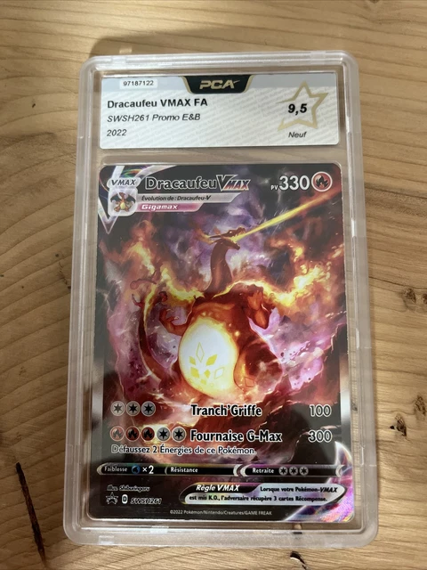 CARTE POKEMON DRACAUFEU VMAX FA PCA 9 5 SWSH261 Promo E B 2022 EUR 130 carte-pokemon-dracaufeu-vmax-fa-pca-9-5-swsh261-promo-e-b-2022-eur-130