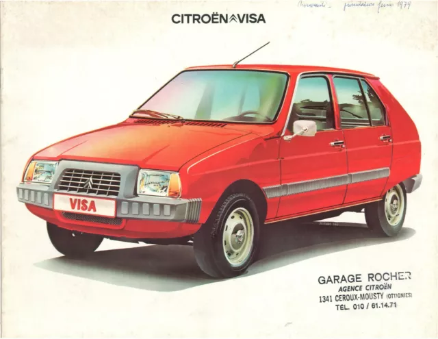 Catalogue prospekt brochure Citroën Visa 1979 BE Fr - catalogue