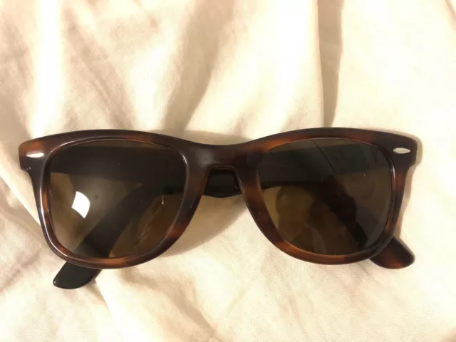 Occhiali sole sunglasses RAY-BAN Bausch&Lomb Wayfarer anni '70 used Lenti Nuove