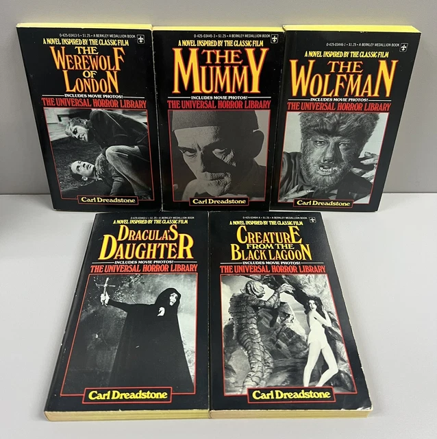 Lot (5) Universal Horror Library PBs 1977 Berkeley Werewolf Draqcula's Daughter