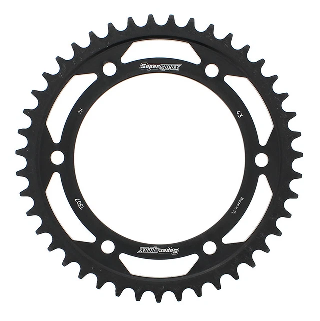 Supersprox Rear Steel Sprocket 43T Black RFE-1307-43-BLK