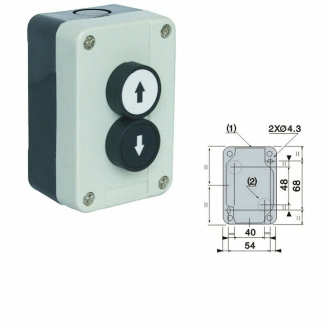 Garagen Rolltor Schalter SGKJ-2N - Wasserdichter Auf/Ab Taster IP32