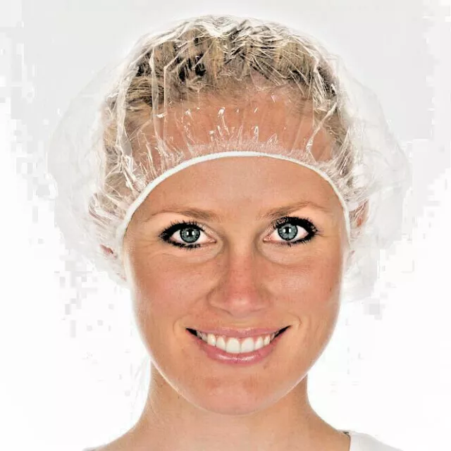 10x Einweg Duschhauben - Haarschutz für Dusche Spa Friseursalon u.s.w.