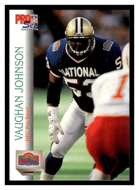 1992 Pro Set  #410 Vaughan Johnson - New Orleans Saints  PB