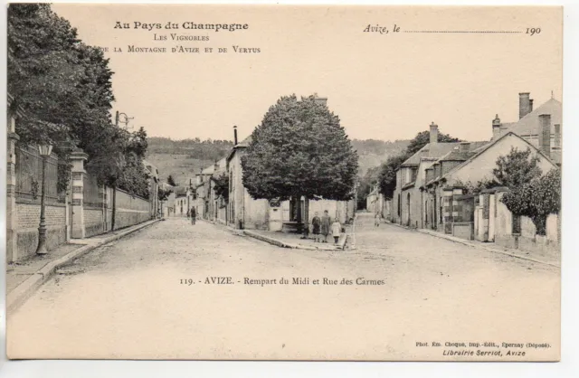 AVIZE - Marne - CPA 51 - Au Pays du Champagne - la rue des Carmes