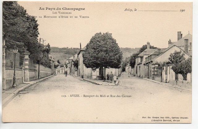 AVIZE - Marne - CPA 51 - Au Pays du Champagne - la rue des Carmes
