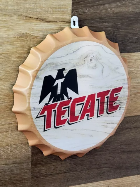 TECATE Beer Bottle Cap  Round Metal Sign Bar Pub Signs - Mancave Room Wall Decor