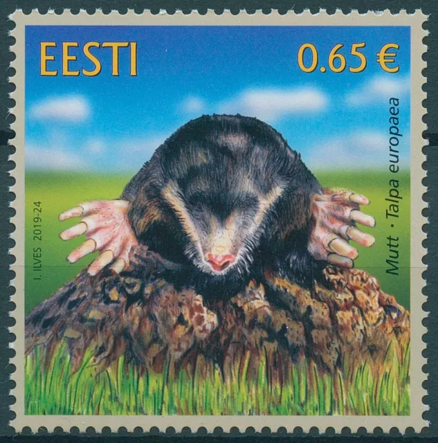 Estonia 2019 MNH Fauna Stamps The Mole Mammals Wild Animals 1v Set