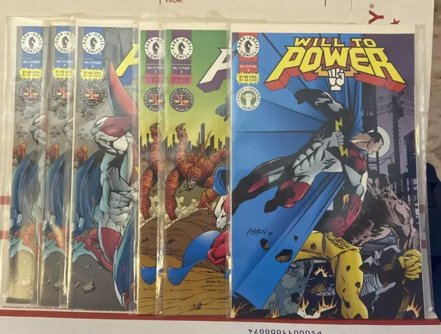 Dark Horse Comics, Will To Power, SIx (6) Book Lot, #2 (x3), #3 (x2) & #4, '94
