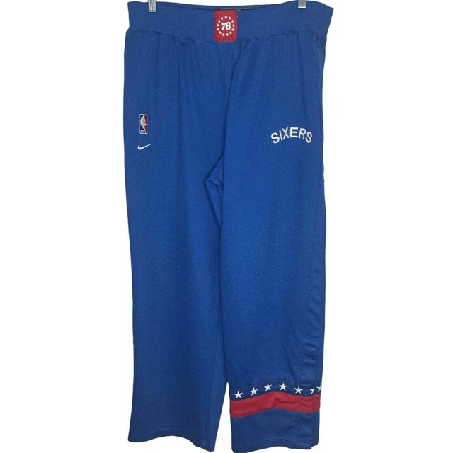 Vintage Philadelphia Sixers Nike Warmup Pants Blue NBA Basketball Size XXL