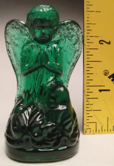 Boyd Art Glass 5th Mark Lil Angel Miniature Figurine Columbia Green April 2003