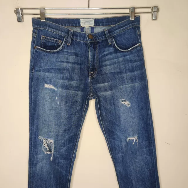 Current Elliott Fling Boyfriend Jeans Size 29 Distressed Ripped Loved Destroy 2