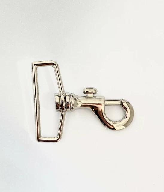 50mm Lobster Clip Swivel Trigger Hook Bag Purse Clasp CHROME Made in Italy