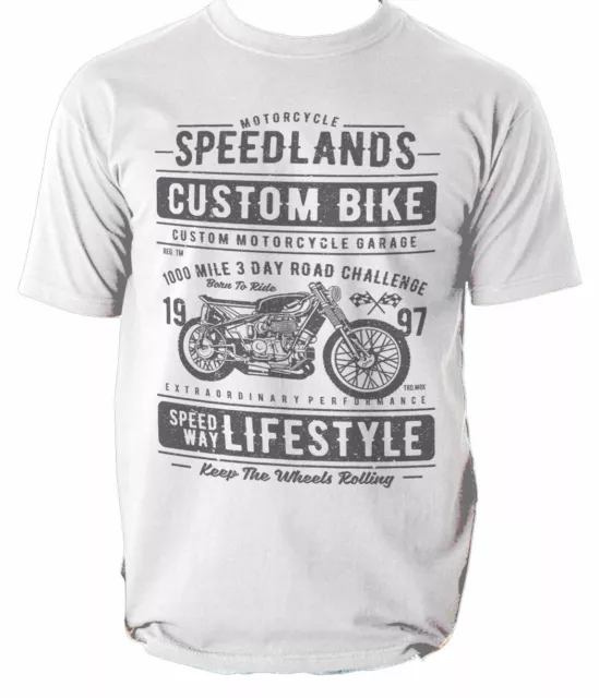 T Shirt Motorcycle Ride Biker Mens Custom Rider Speed Top Legendary Born S-3XL
