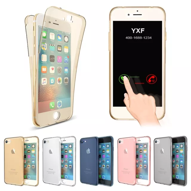 Full Étui Coque pour Téléphone Portable Transparente TPU Pare-chocs 360 Degré