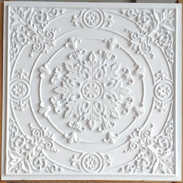 Ceiling tiles Faux tin white matt decor Barber saloon wall panel PL18 10pcs/lot
