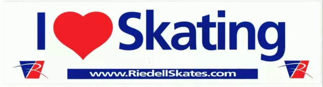 I Heart Skating - Rare Vintage Collectable Bumper Sticker Decal Reidell Skates