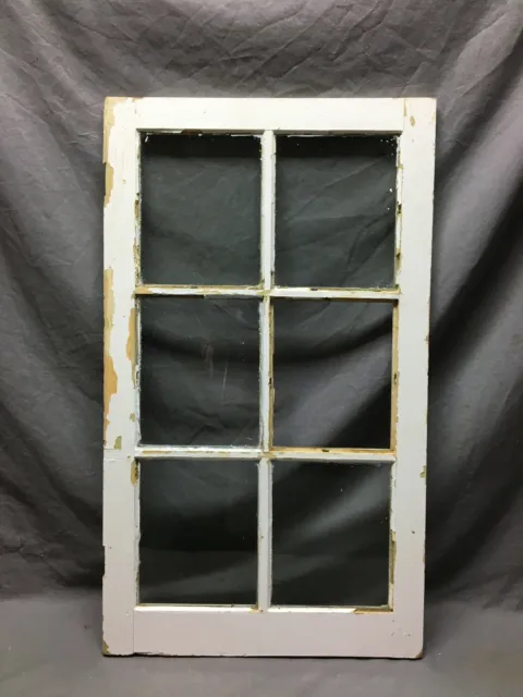 Antique 20x34 6 Lite Casement Shabby Window VTG Old Cabinet Cupboard Chic 97-21B 9