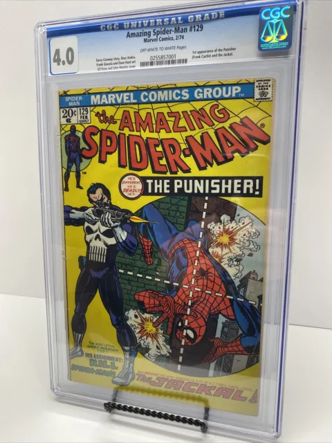 Amazing Spider-Man 129 CGC 4.0  1st appearance of the PUNISHER ! ASM 129