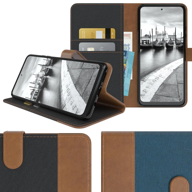 EAZY CASE Xiaomi Mi 10T Lite Tasche Handy Hülle Jeans Schutzhülle Book Cover
