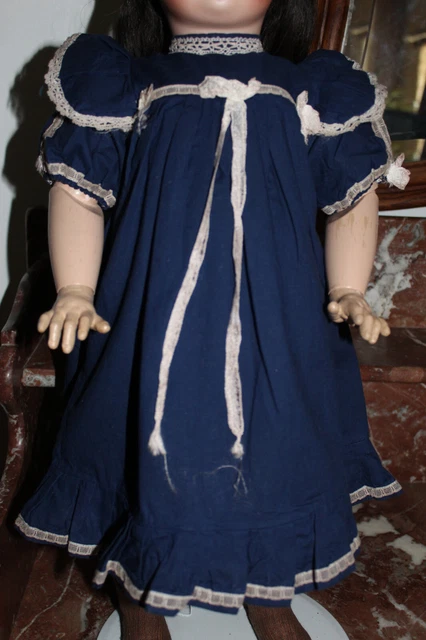 Robe Ancienne Pour Poupée SFBJ - Taille 15 - Occasion Vintage