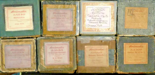 PIANOLA ROLLS. 8 Hupfeld Hand Played Artist Signed Piano Rolls.