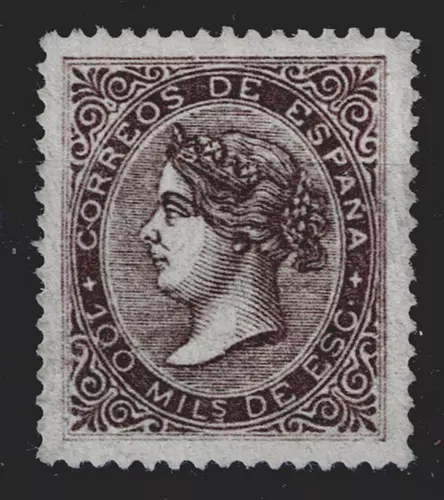 Edifil 99 nuevo * 1868 100 mls Isabel II sello de España Spain Lujo Liderstamps