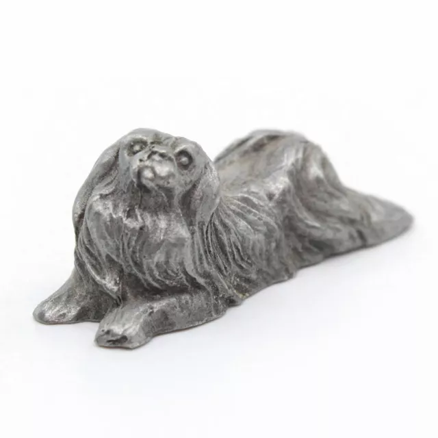 PEWTER Pekingese Dog - Rawcliffe / P Davis 1" Metal Animal Miniature