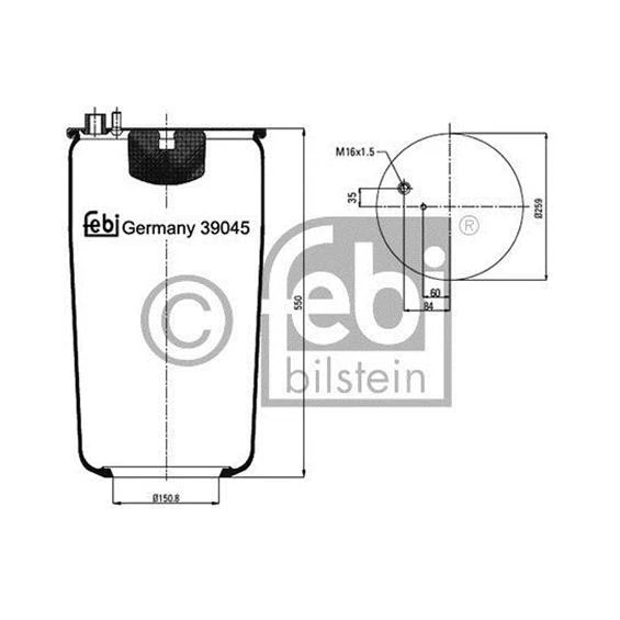 Febi Bilstein 39045 soffietto a molla