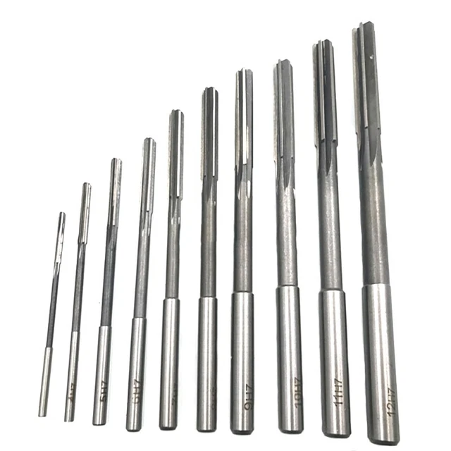 10 Pieces H7 3mm-12mm Reamer Set Straight Shank High Abrasion Resistance H.S.S.