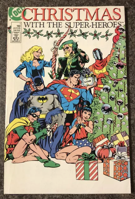 1988 CHRISTMAS WITH THE SUPER-HEROS #1 DC COMICS HOLIDAY SPECIAL! See Pictures