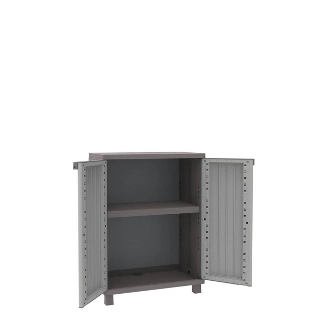 Armadietto JWood 68 - 2 ante - 68 x 37,5 x 91,5 cm - PPL - effetto legno - grigi