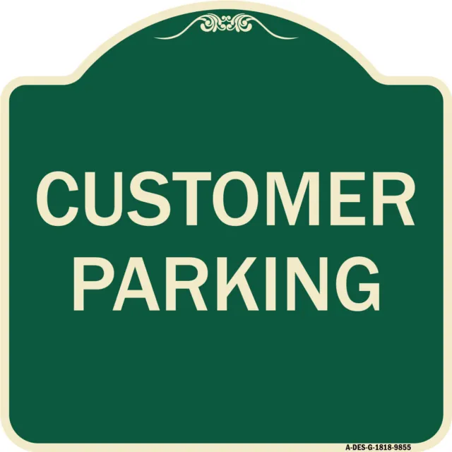 Designer Series - Customer Parking Heavy Gauge Aluminum Architectural Sign