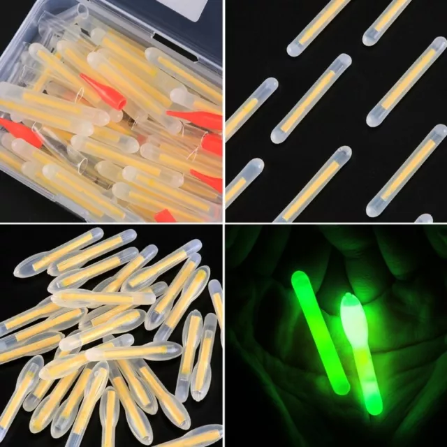 50Pcs Fishing Fluorescent Light Stick Night Fishing Small Glow Sticks Lightstick 2