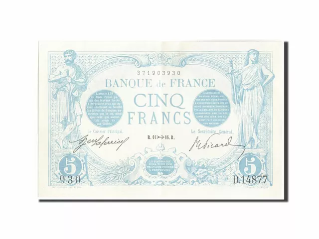 [#208456] Banknote, France, 5 Francs, 5 F 1912-1917 ''Bleu'', 1916, 1916-11-11