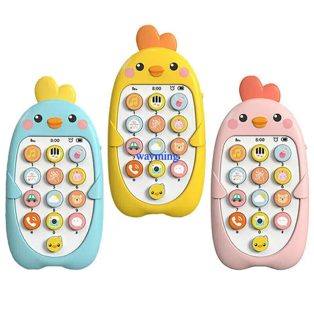 1pc New Baby Cell Phone Toy 6 To 12 Months Pretend Phones cute Toys Musical Toy 3