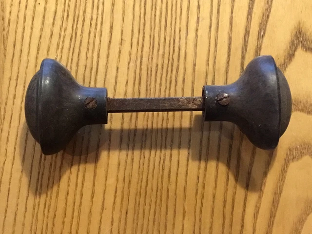Pair Of Vintage Bakelite Oval Door Handles/ Knobs