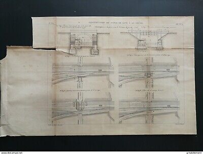 ANNALES DES PONTS et CHAUSSEES Macquet 1887 Dep 76 - Plan du Port de Dieppe 