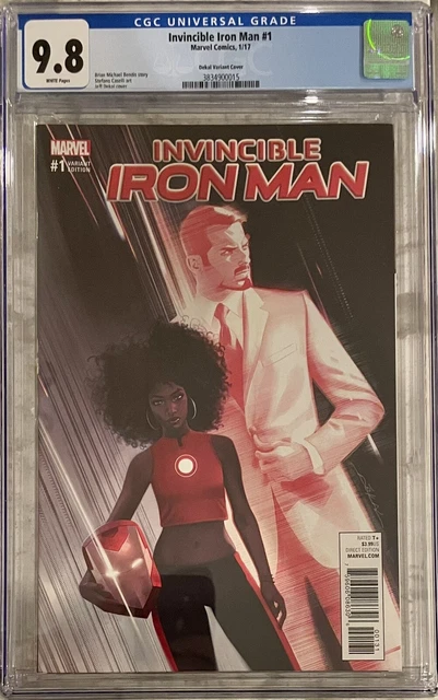 Invincible Iron Man #1 CGC 9.8 1:25 Dekal Variant Riri Williams Ironheart 2017🔥