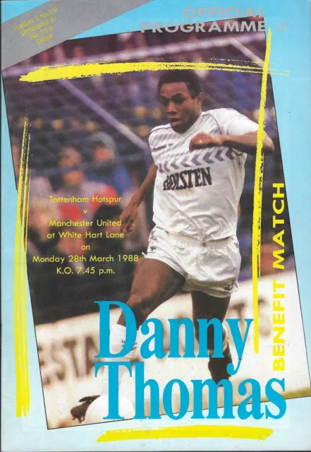 Tottenham Hotspur v Manchester United. Danny Thomas Testimonial. 1987/1988